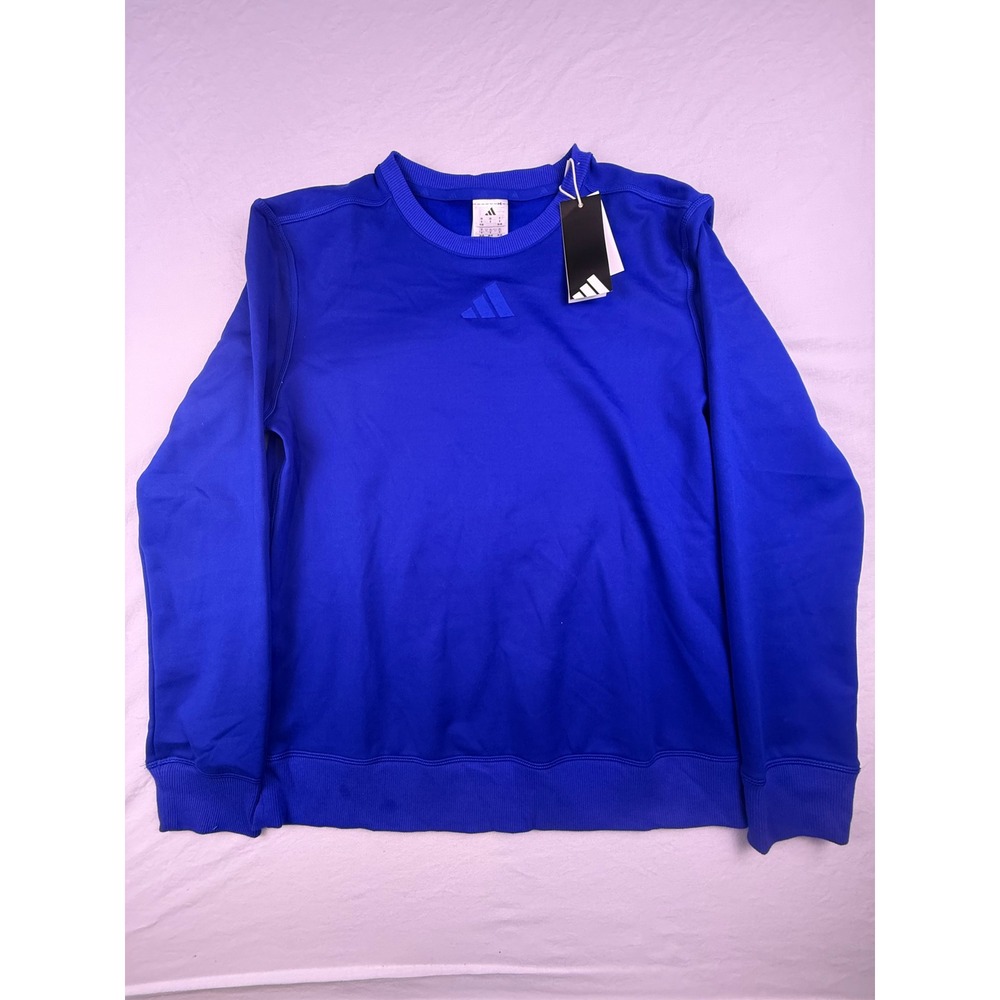 Adidas Ultimate Cozy Crew Small Royal Blue NEW KE6544 Sweatshirt Pullover